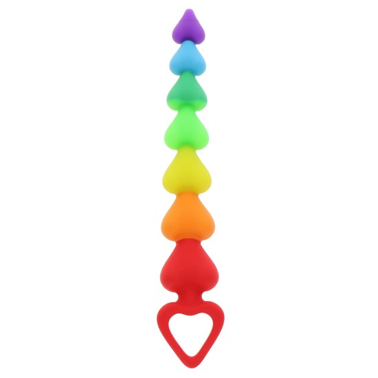 ToyJoy Rainbow Heart Anal Beads