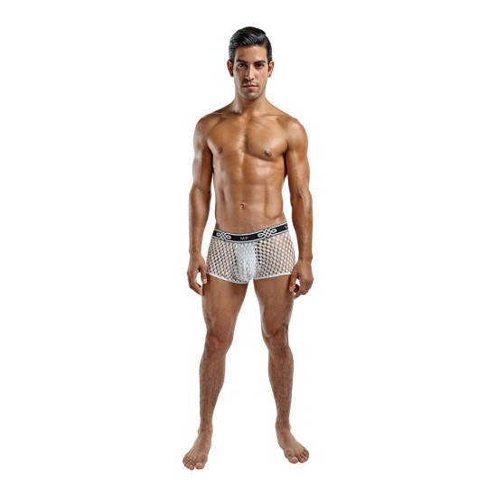 Male Power Peep Show Mini Short White