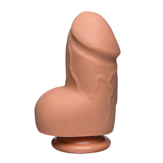 The D  Fat D 6 Inch Ultraskyn Vanilla Dildo With Balls