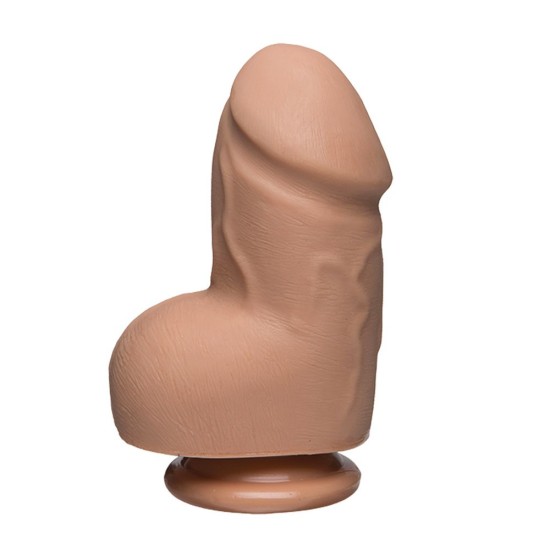 The D  Fat D 6 Inch Vanilla Dildo With Balls