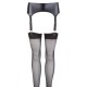 NOXQSE Wet Look Suspender Belt And Stockings