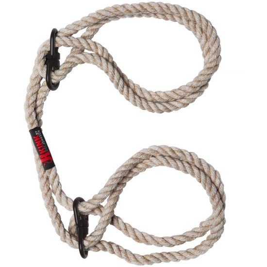 KINK Hogtied Bind and Tie 6mm Hemp Wrist or Ankle Cuffs