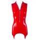 Zip Up Latex Basque Red