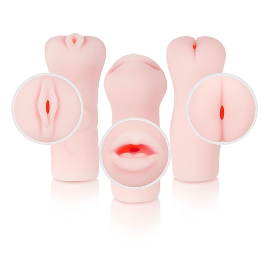 Adam and Eve Stroker Trio Flesh Masturbators