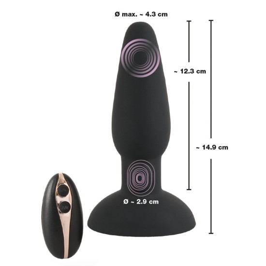 Black Velvet Thumping Anus Butt Plug