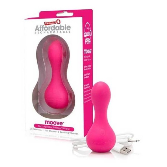 Screaming O Affordable moove Rechargeable Vibrator Pink