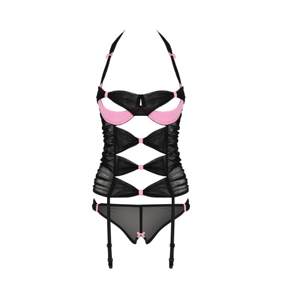 Passion Praline Black And Pink Corset