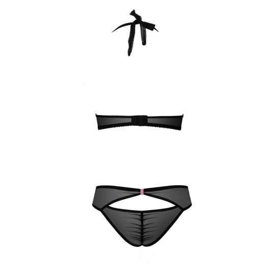 Passion Praline Black And Pink Bra Set