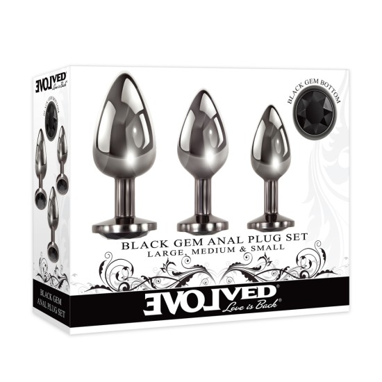 Evolved Black Gem Anal Plug Set