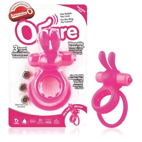 Screaming O OHare Vibrating Cock Ring Pink