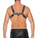 Ouch Chest Bulldog Harness Black Large to Xlarge