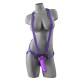 Dillio Strap On Suspender Harness With Silicone 7 Inch Purple Do