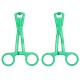 Green Scissor Nipple Clamps With Metal Chain