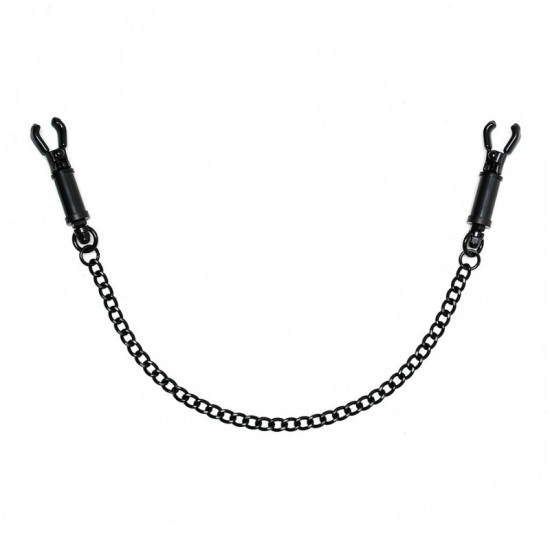 Black Metal Adjustable Nipple Clamps With Chain