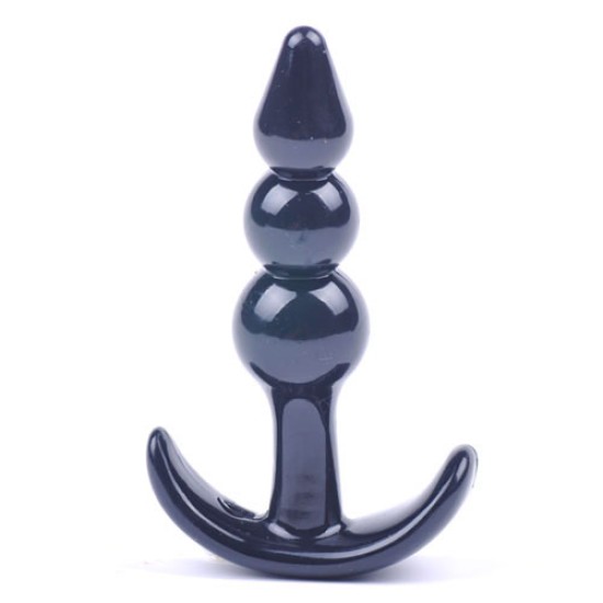 Small Black Beaded Anal Plug