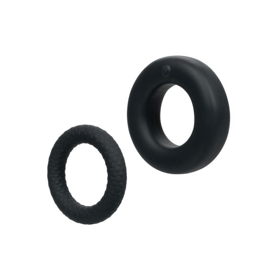 Link Up Optimum Vibrating Cock Ring Set Black