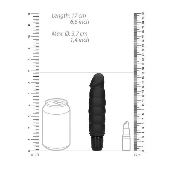 Ribbed Vibrator Black